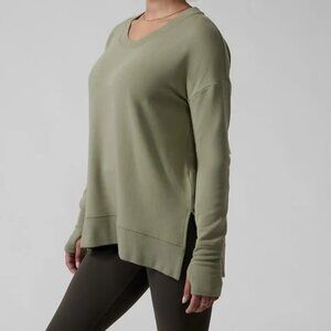 Athleta Coaster Luxe Sweatshirt in Eucalyptus Olive